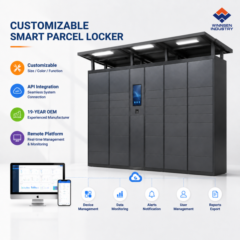 Customizable Multi Language Smart Parcel Locker with 15