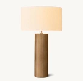 60W E26 Industrial Bedside Table Lamps With Handcrafted Solid Brass Base