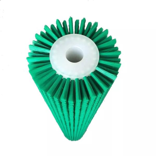 Escova de limpeza do cilindro do rolo de nylon verde industrial para a escova do rolo da limpeza do fruto da limpeza vegetal