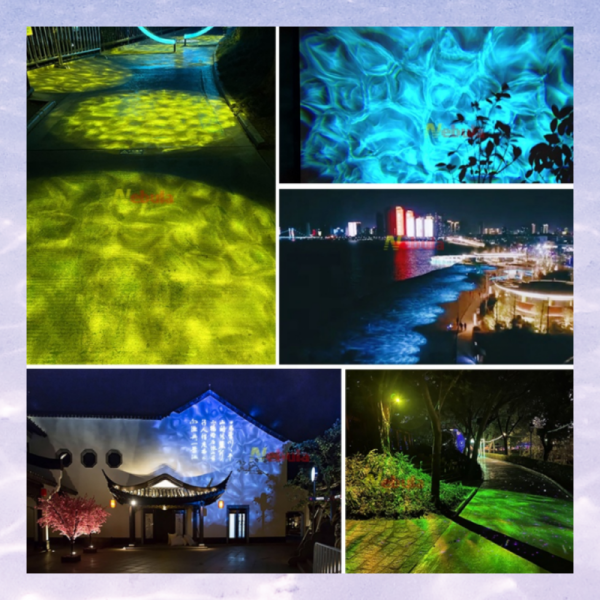 Advertising Outdoor 600w 1000 Watt LED Logo Gobo Ocean Water Wave Projection Light Gobo Projector