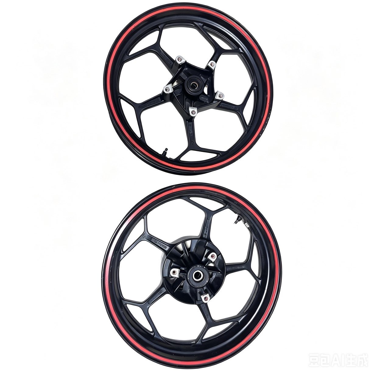 Front Rear Aluminum Wheel Rims CNC Alloy Wheel Hubs Replacement for Kawasaki