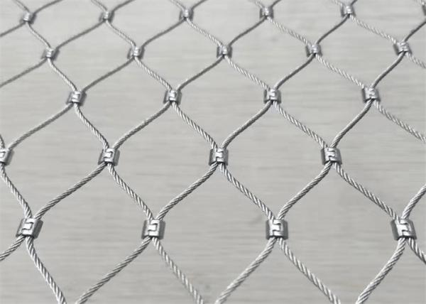 AISI316 Stainless Steel Cable Mesh Safety Mesh Anti Falling 1.5mm Opened Ferrule