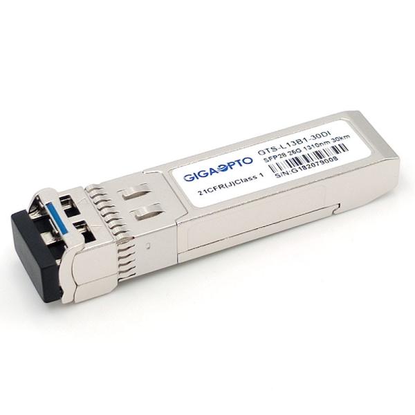 Industrial SFP28 Optical Transceiver 1310nm 30km 25GBASE ER Lite SMF Optical Transceiver Module DOM
