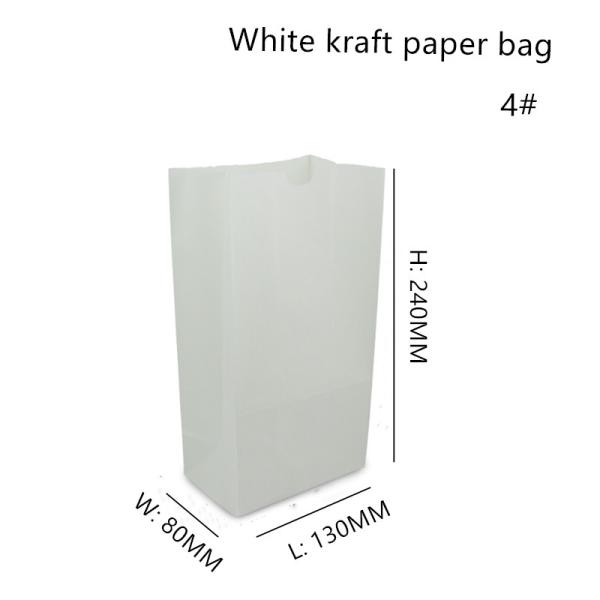 Papel de embalagem branco reciclável Carry Bags For Food Packaging de 60gsm 70gsm