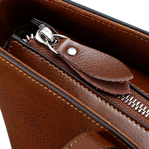 15.6 Inch Laptop Leather Tote Bag For Women PU Polyester Material