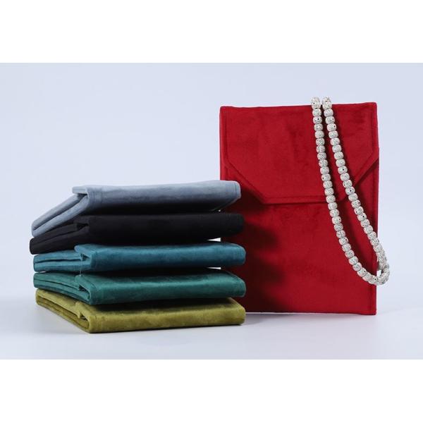 Elegant Luxury Noble Eco Friendly Biodegradable Velvet Pearl Necklace Storage Bag Ring Earring Set Velvet Bag Fashion Dust-Proof Pendant Storage Set Bag