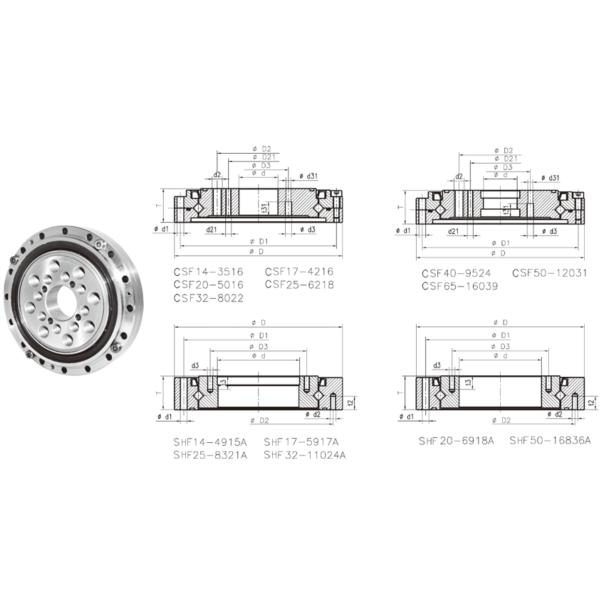 CSF32-8022 low price harmonic reducer bearing 26x112x22.5mm