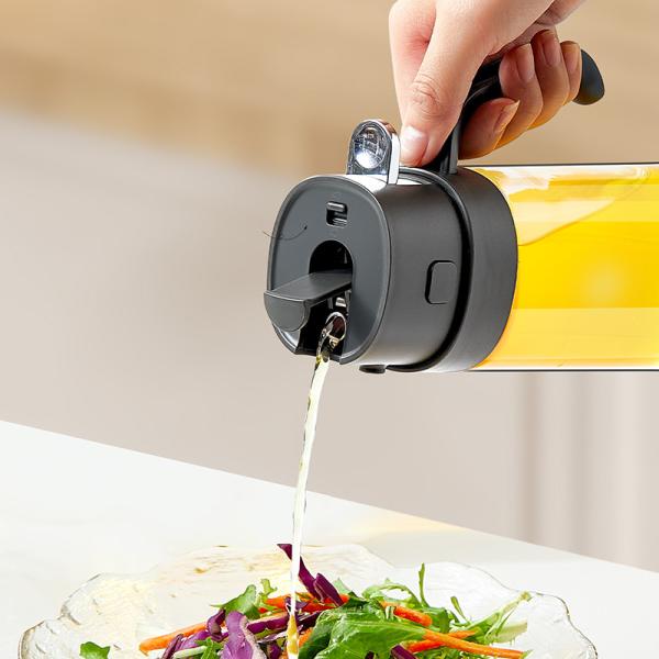 2024 New Arrive 2 In 1 Olive Oil Dispenser Bottle 550ml Large Capacity