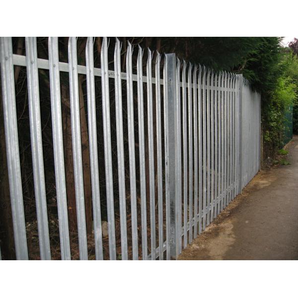 CE Black 1.2 Metres Steel Palisade Fencing With Triple Pointed Top