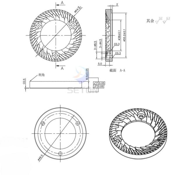 Нержавеющая сталь Плоское колесо Бурр настроить лезвия для налива над кофейными зернами использования пивоварения
