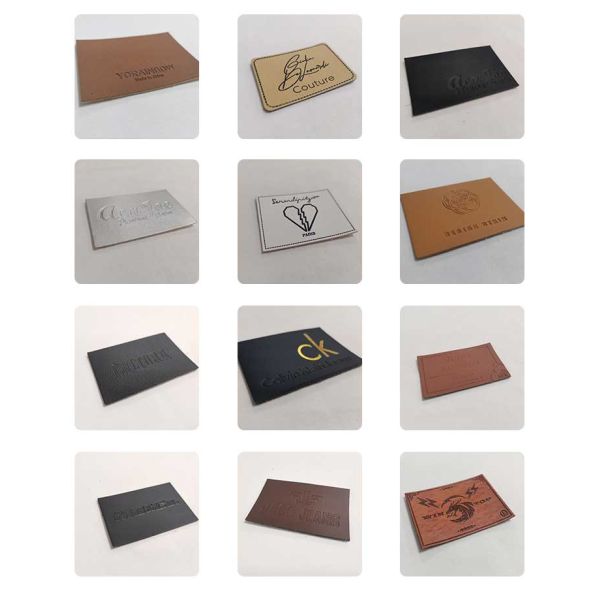 Impression Cuir Forme Personnalisée - Étiquettes Lettres en Cuir PU pour Vestes en Jean et Chapeaux