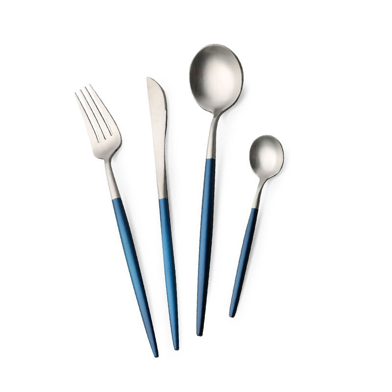 Flatware кухни 4 частей SGS устанавливает ложку 18/8 и вилку нержавеющей стали покрытые золотом