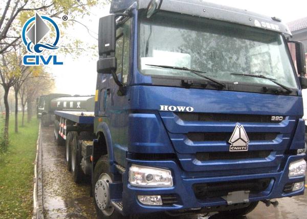 40 Feet Flatbed Semi Trailer Trucks 3 Axles Container Carrying Heavy Equipment Trailer
