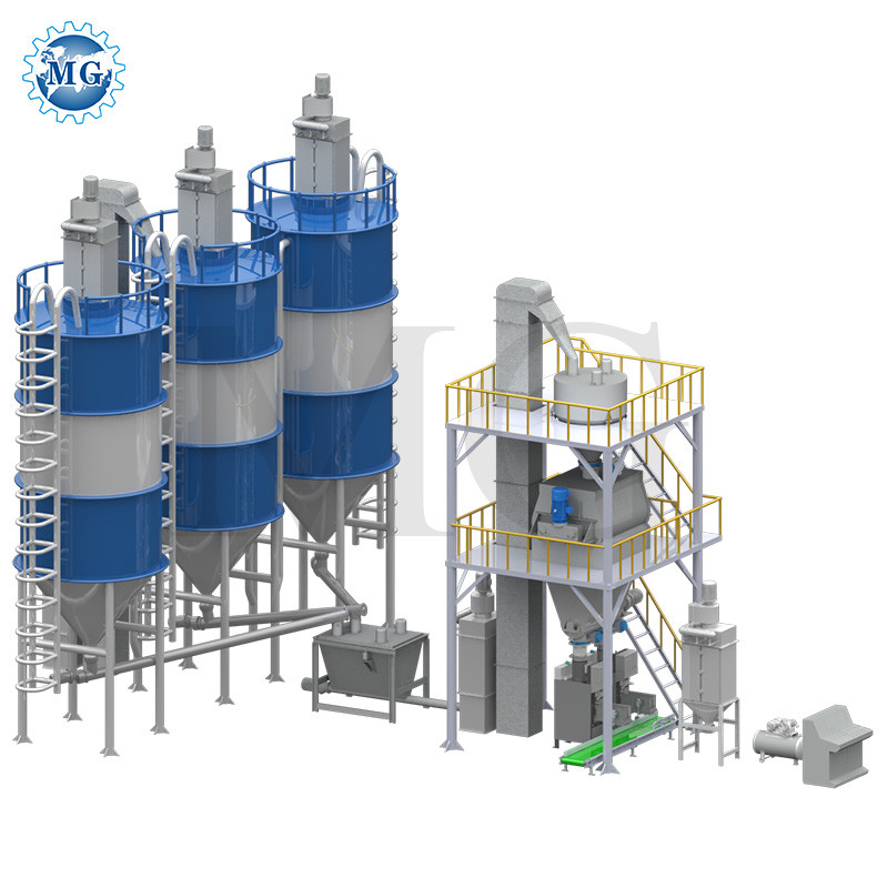 High Speed Mixing Dry Mix Powder Mortar Mixing Plant Wall Putty Plaster Gypsum Mixer Machine Ceramic Tile Adhesive Production Line