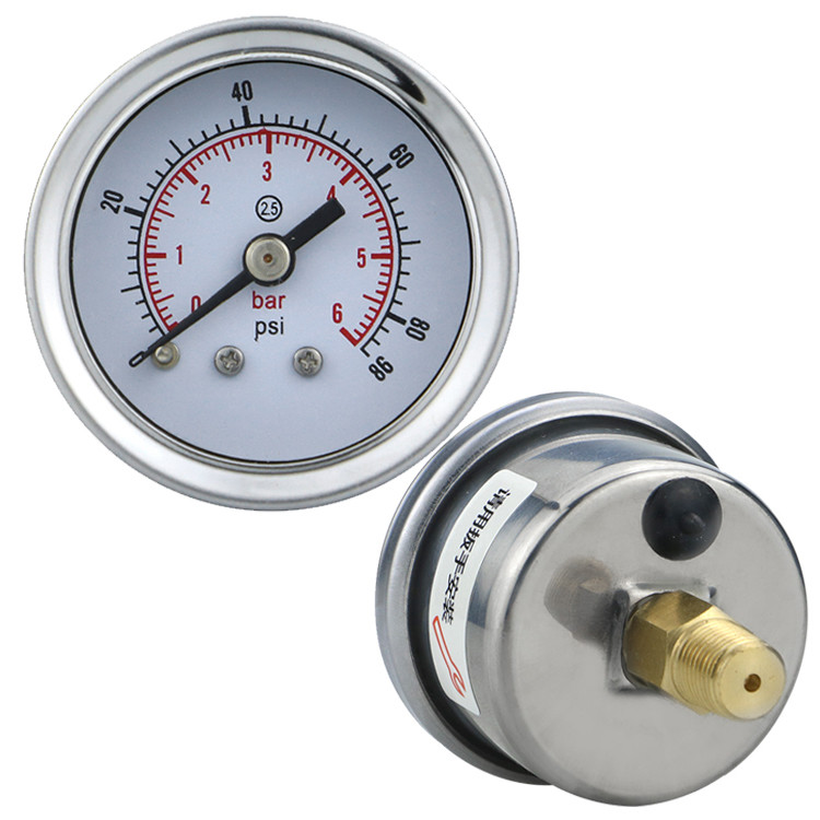 1.5 Inch Back Connection Air Pressure Gauge for Accurate Hydraulic Pressure Monitoring