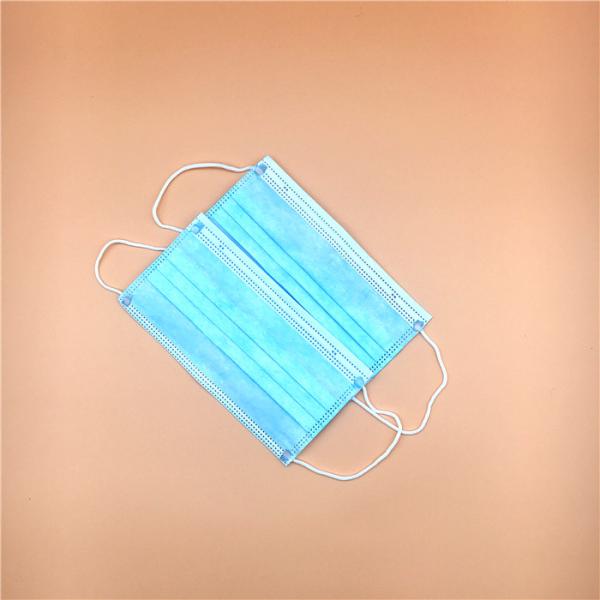 Non Woven 3 Ply Mask Consumable Blue Color Anti Pollution Odorless Skin Friendly