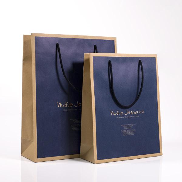 Gravure Printing Custom Logo Necklace Paper Gift Bag for Customized Jewelry Packaging