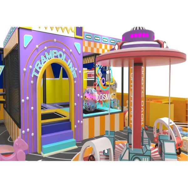 Integrated Macaron Custom Full Zone Family Entertainment Center Indoor Slide Ball Pit Maze Villa Playground