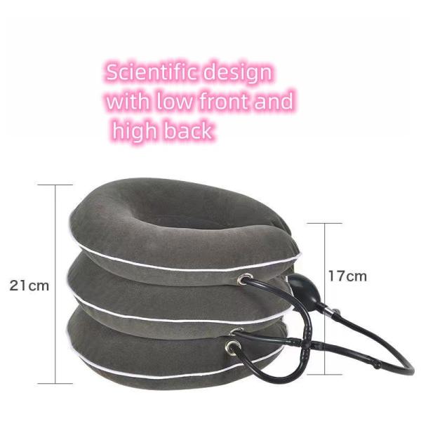 Class I Full Velvet Adjustable Air Neck Traction Device for Relieving Pain and Bondage