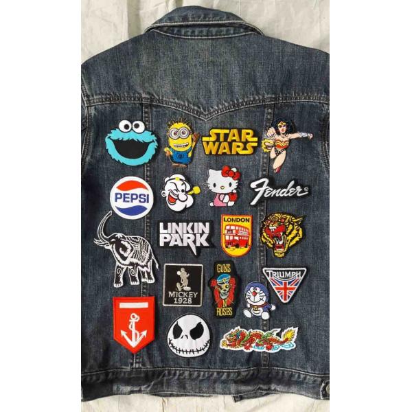 Cute Logo Clothing Embroidered Patches Felt Chainstitch For Garments Bedding