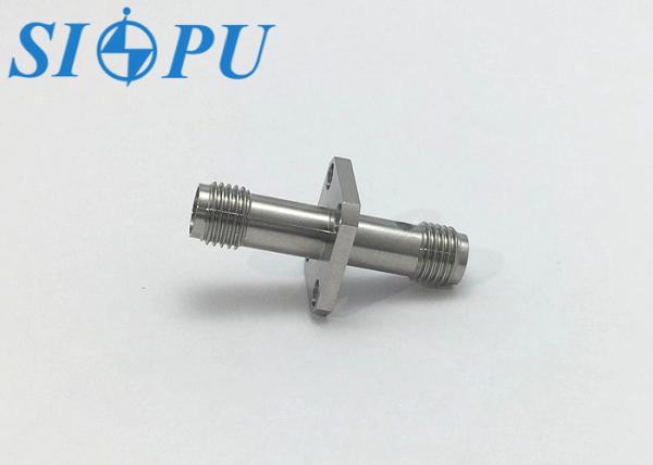 Double-Headed SMA Female RF Adapter – Straight Through, Flange Mount