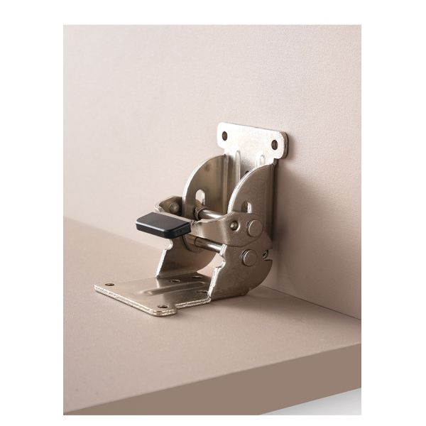 Black 90-Degree Self-Locking Double Brake Hinge for Furniture Coffee Table & Computer Table 180 Folding Lock