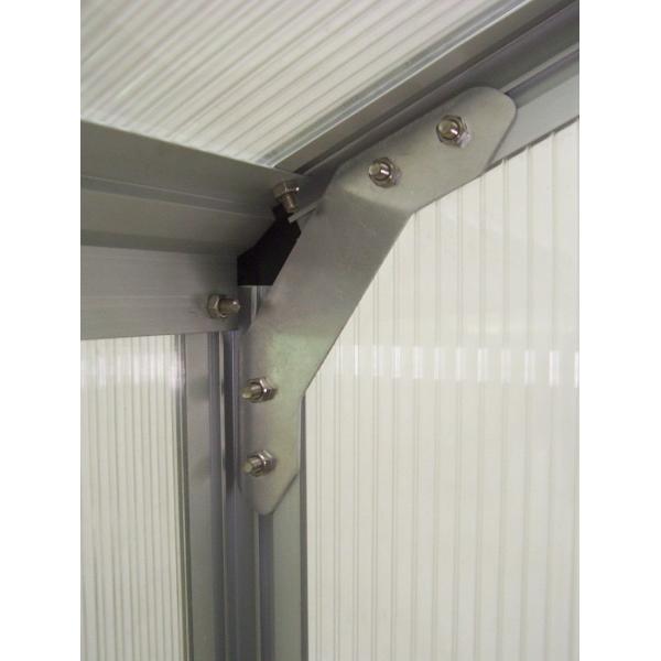 Medium Size Aluminium Greenhouse Heat Treated Pressure Treated Wood Type for Plant Growth