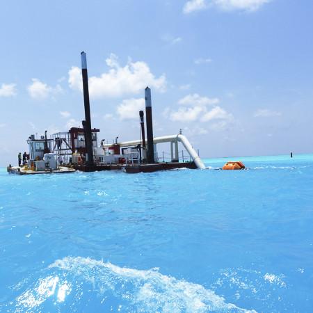 Hydraulic Cutter Suction Dredger With Cutter Head For Sea Sand Dredging