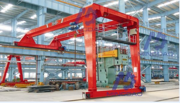 Double Girder Semi Half Gantry Crane 25 ton with Heavy Duty Trolley