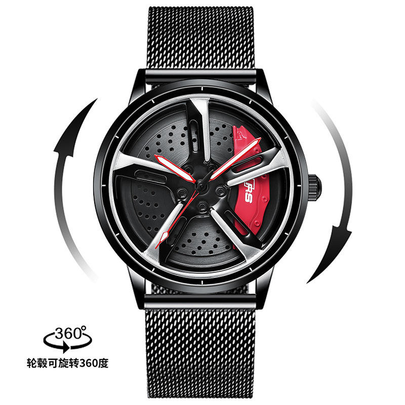 Men's Quartz Watch–Skeletonized 3D Hydraulic Movement
