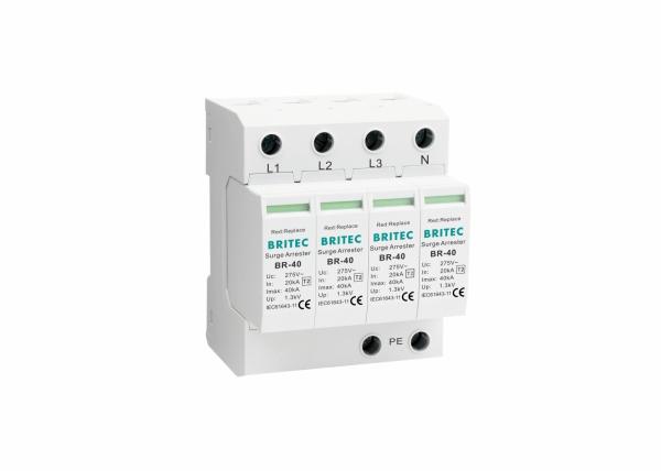 UL94-V0 35mm Din Rail 40ka Tipo 2 Proteção contra raios Arrestador de surto de energia