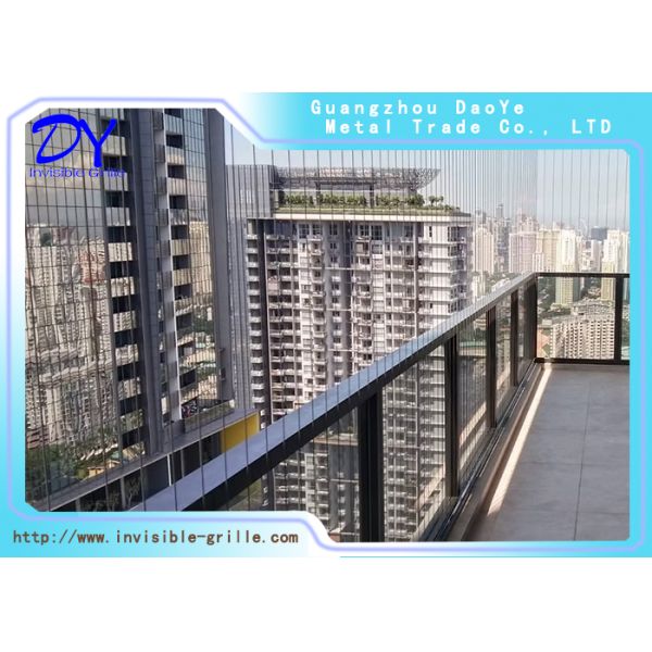 Customized Invisible Safety Grill Utilizing Wire Construction 12 plus 1 Balconies Safety