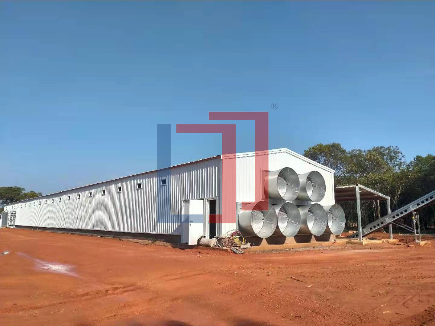 Prefab Automatic Steel Structure Chicken House / Chicken Coop Steel Frame House