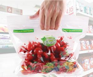 Antifog Handle Fruit And Vegetable Packaging Grape Plastic Bags For Packaging