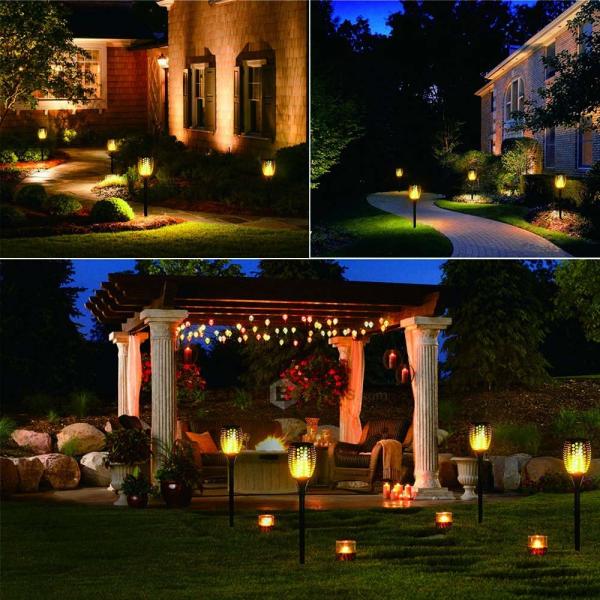 Solar Torch Lights,96 LED  Dancing Flame Lighting, Waterproof Wireless Outdoor Light
