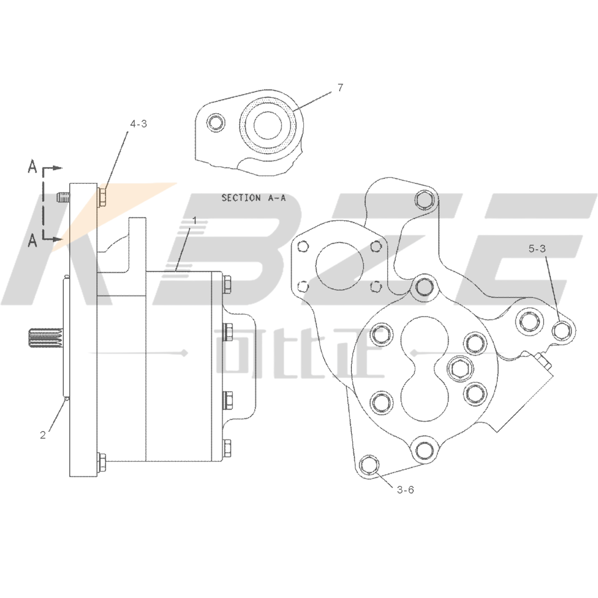 KBZE BRAND CA1333409 133-3409 1333409 GEAR PUMP-GP FITS CAT 561M D5M D6M DOZER