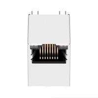O jaque Rj45 vertical compatível de Belfuse G55-122N-155 LINK-PP 10G com GY/GY conduziu