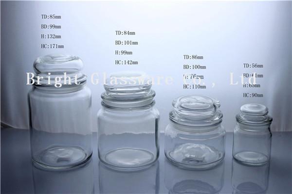 clear glass jar with lid in Storage Bottles & Jars