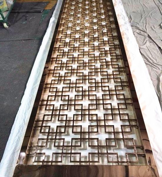 High-grade 304 stainless steel mirror rose gold stainless steel wall panels screen factory