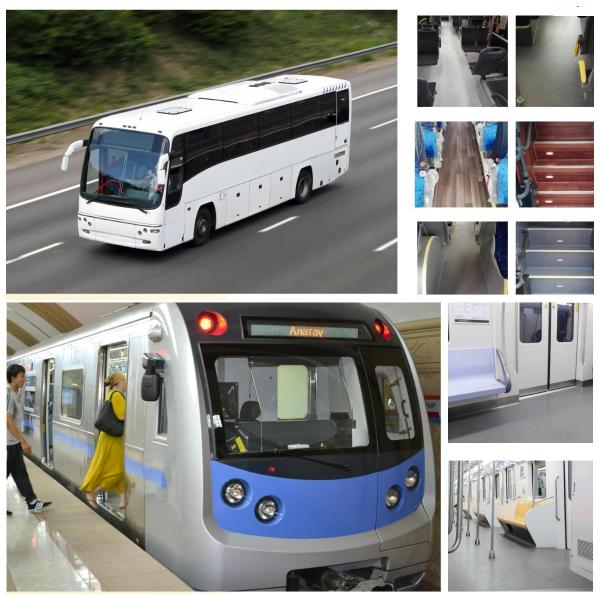 Vínil de seguridad de piso antideslizante revestimiento UV Relle piso para tren