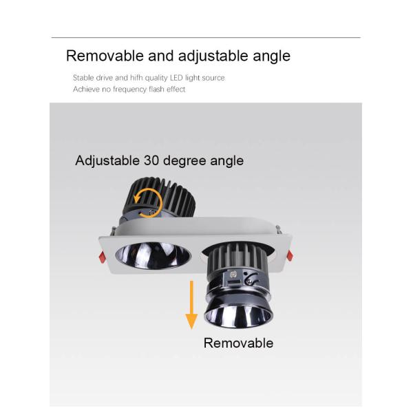 90Ra Black Trim Led Recessed Lighting , 85mm Cutout Led Downlights