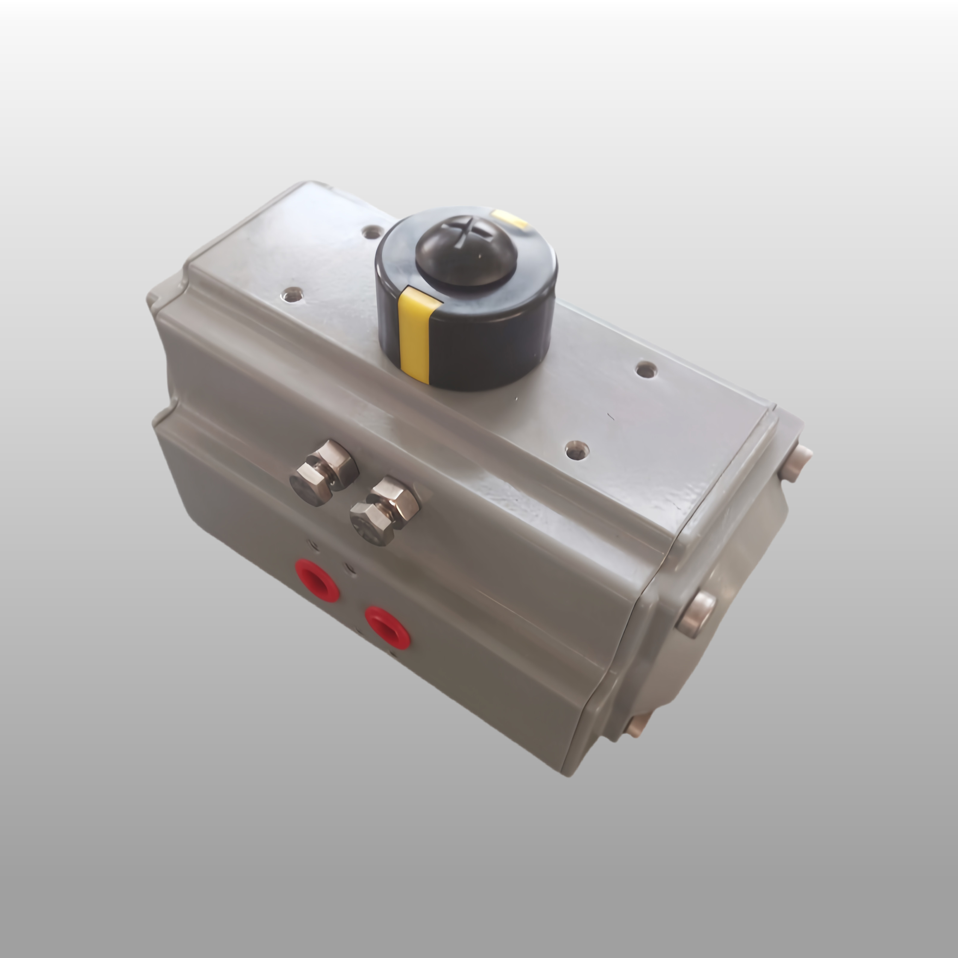 OEM Quarter Turn Valve Actuator Silver Black Rack And Pinion Pneumatic Actuator