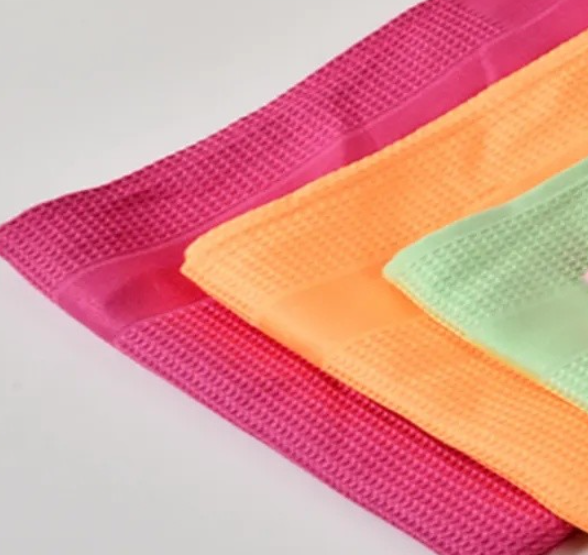 KILINE Tissu de nettoyage Thé à la gaufre 350GSM serviette de cuisine en microfibre