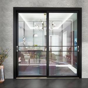 Puertas correderas de aluminio de doble cristal de balcón Puertas correderas de