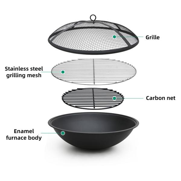 Outdoor Garden Courtyard Round Dining Cast Aluminum Patio Table And Chairs Set
