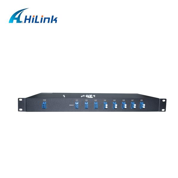 1U Rack Mount 8CH DWDM Mux Demux Dual Fiber ITU Grid With LC UPC