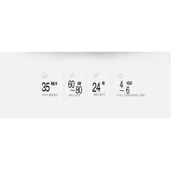 White 26 Inch Folding Electric Bike 350W 48V 10AH 35 Km/H Max Speed