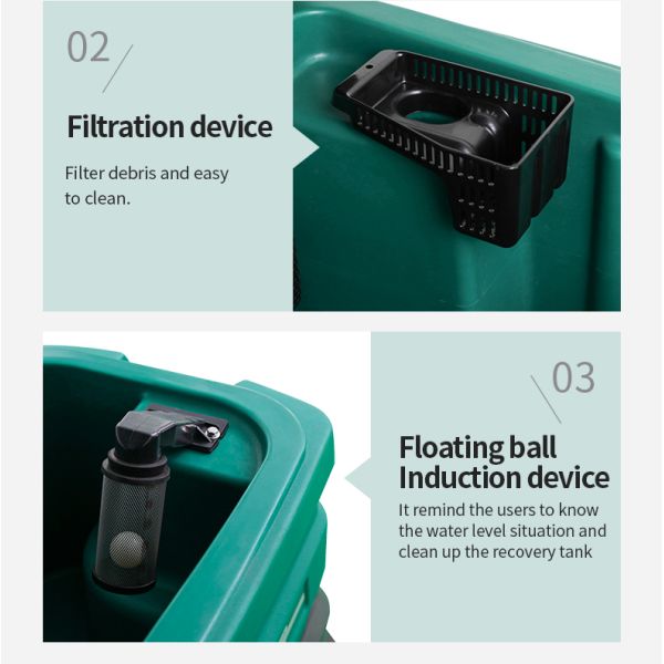 ODM 21 Inch Push Walk Behind Floor Scrubber Machine 400W