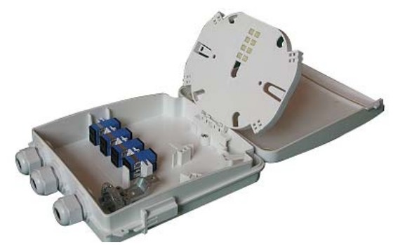 Indoor Fiber Optic Termination Box , Fiber Optic Enclosures Wall Mount