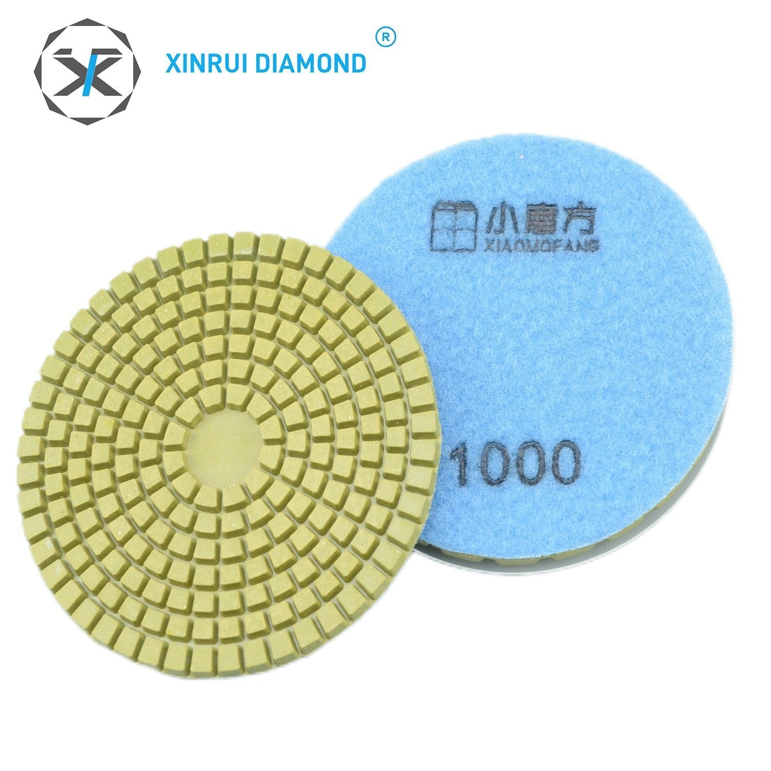 Xr 3-Step Diamond Polishing Pad Wet Polishing Grain Size 50 -3000 For Stone Polishing